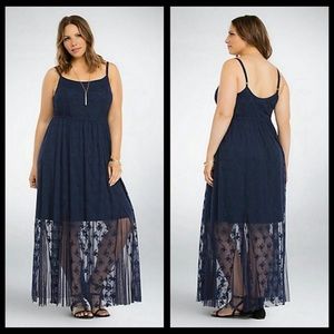 torrid navy blue lace dress